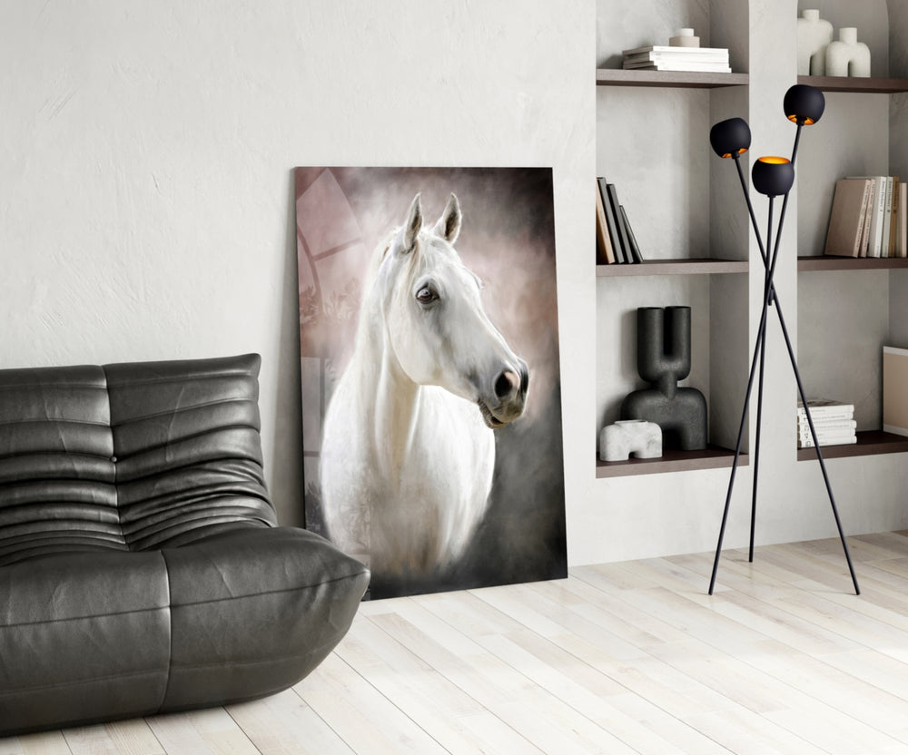 Horse panel adding romantic-naturalist taste to a study