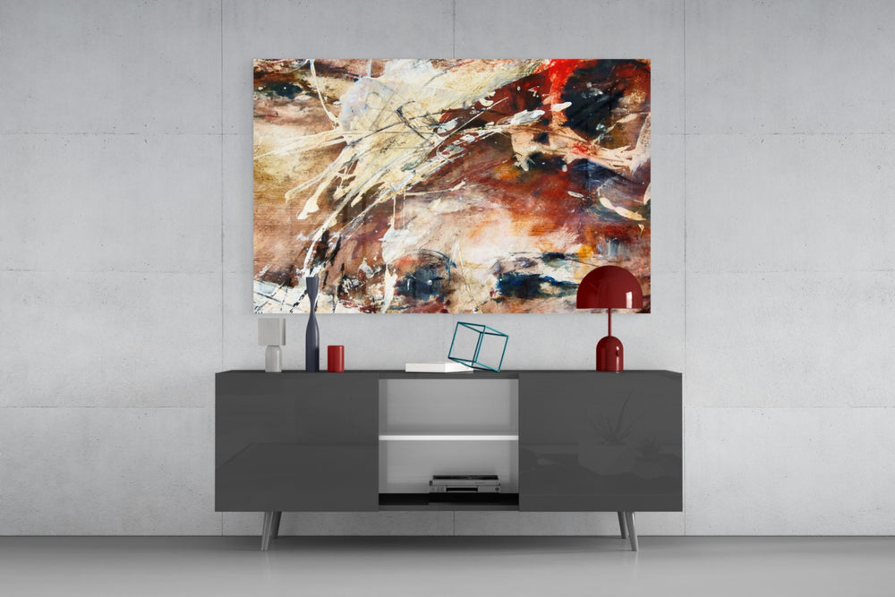 Abstract Colors panel catching warm light to reveal its kinetic gesture