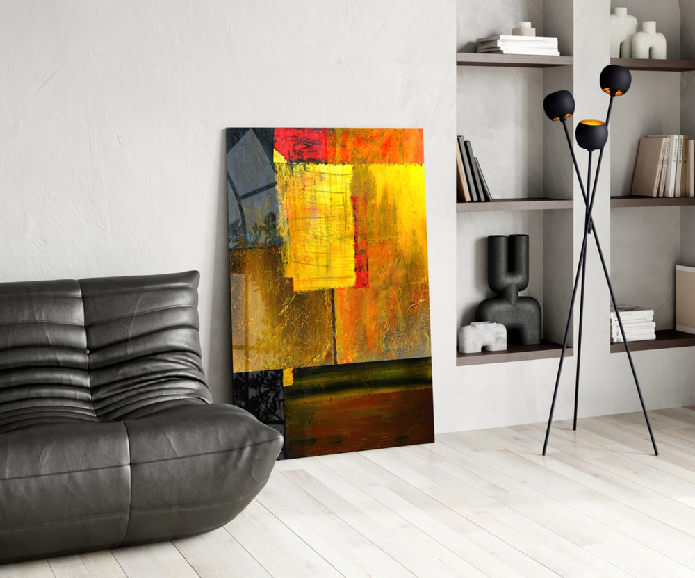 Abstract Colors panel adding creative pulse to a home office