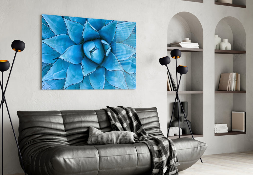Micro Flower glass wall art styled in a sunroom with botanical pulse