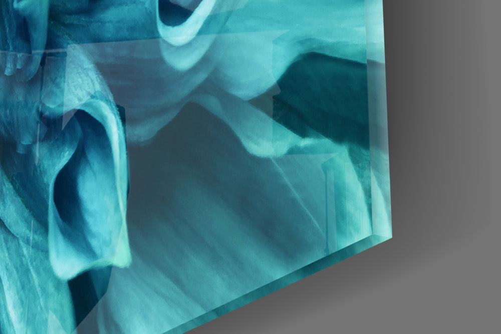 Micro Flower artwork anchoring a gallery-inspired wall in jewel-tone palette