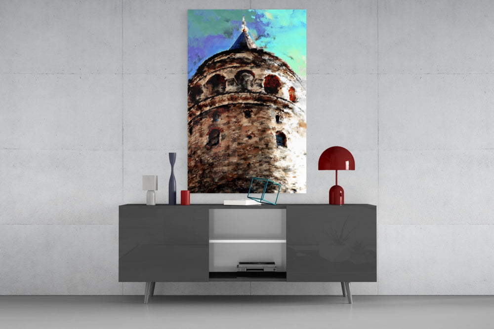 Galata panel catching warm light to reveal its impasto brushwork