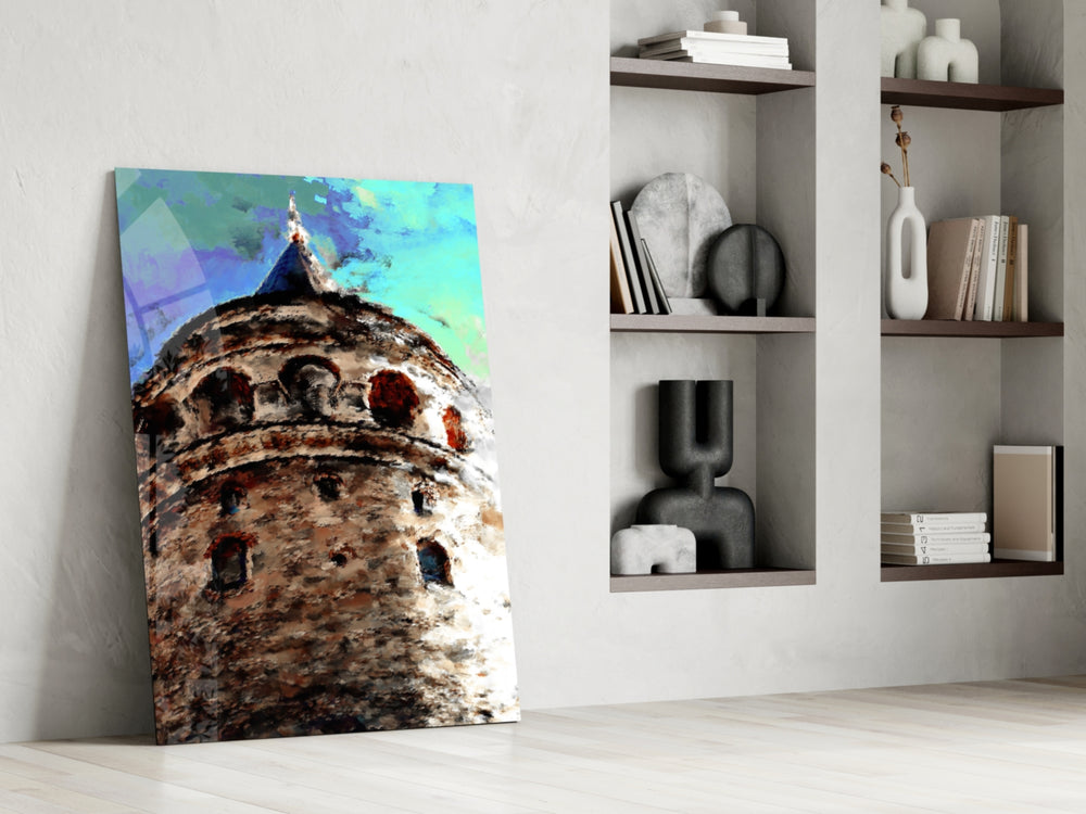 Galata glass print enhancing a study with urban-heritage taste