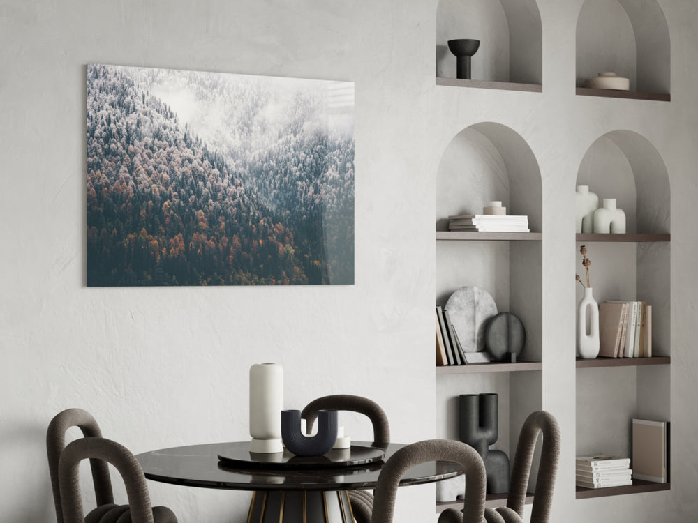 Forest panel adding naturalist taste to a living room