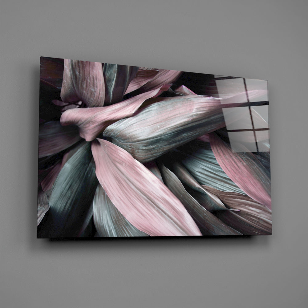 Pink cordyline panel bringing romantic warmth to a contemporary living space