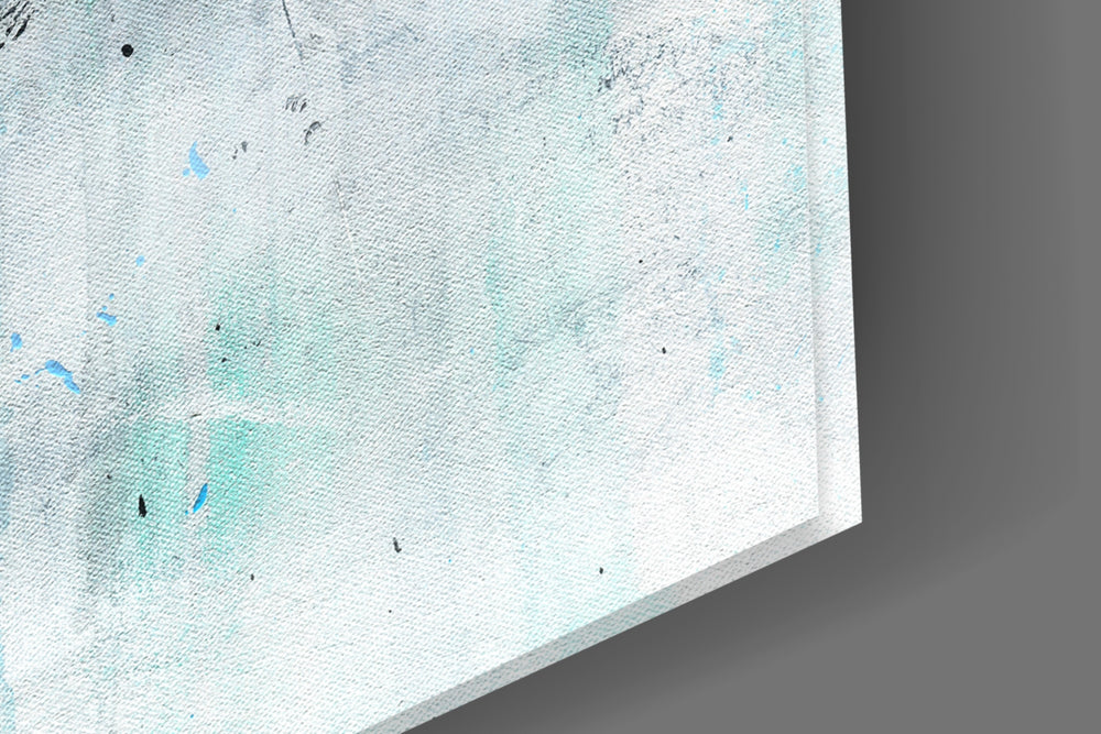 Abstract artwork anchoring a library with weather-mood palette