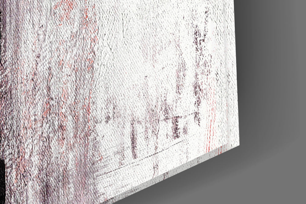 Abstract artwork anchoring a contemporary wall in warm palette