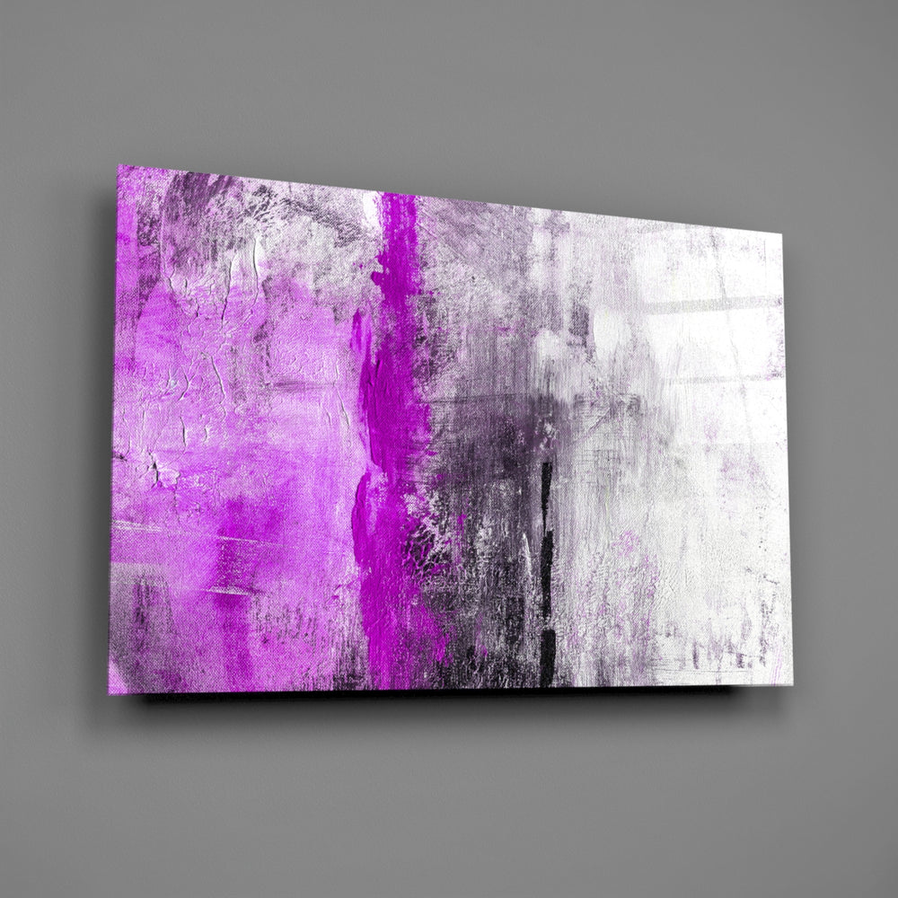 Magenta color-block panel bringing romantic mood to a contemporary living space