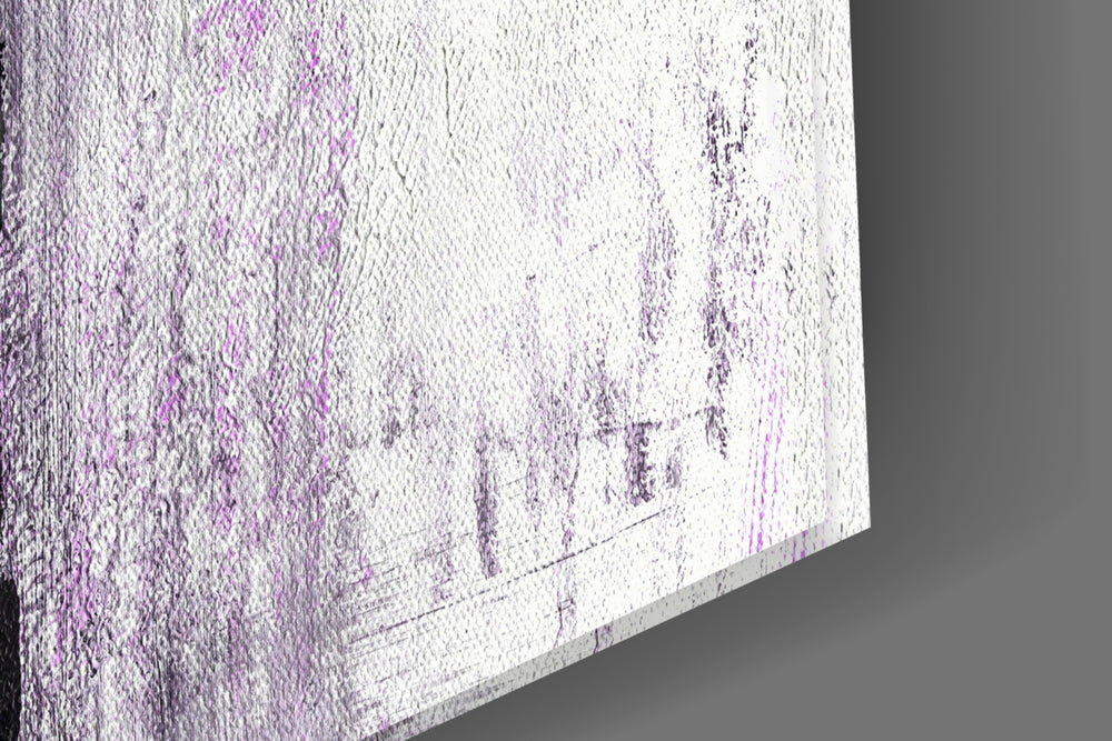 Abstract artwork anchoring a contemporary wall in jewel-tone palette