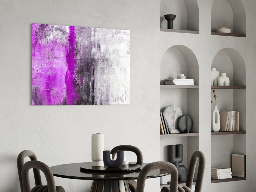 Abstract panel adding romantic mood to a bedroom