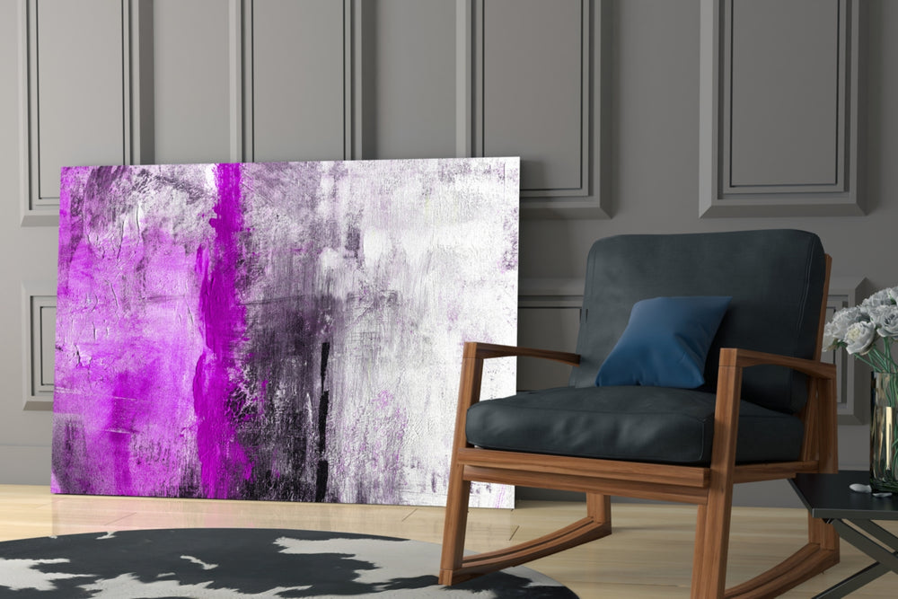 Abstract glass print enhancing a hallway with statement texture