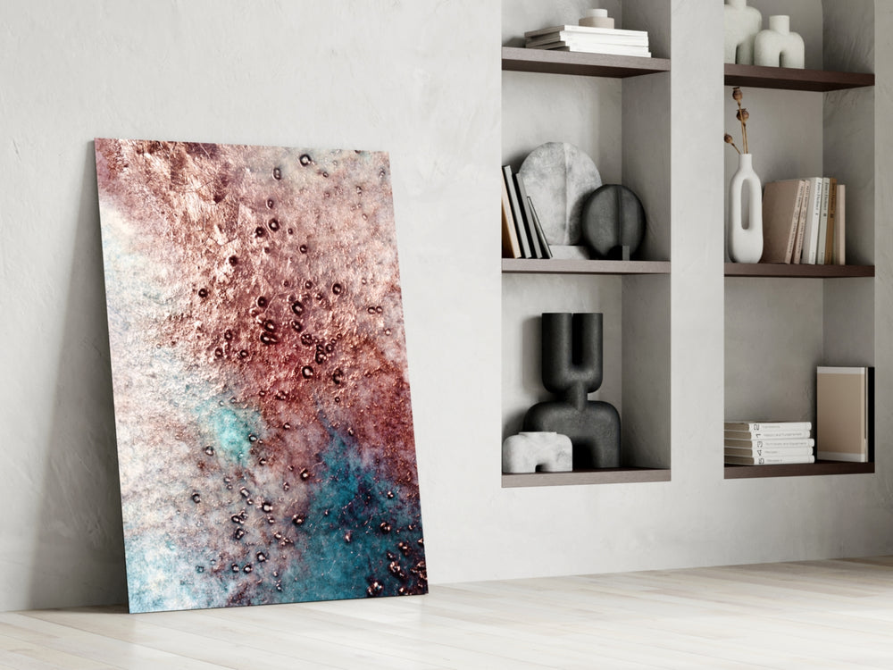 Abstract glass print enhancing a lounge with couture taste