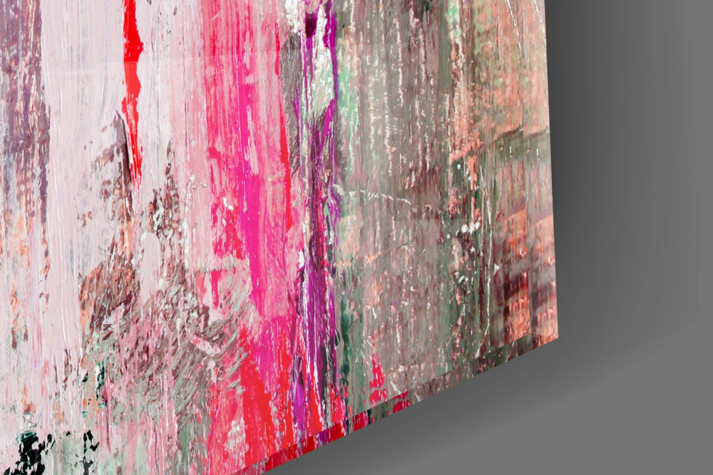 Abstract artwork anchoring a contemporary wall in soft palette