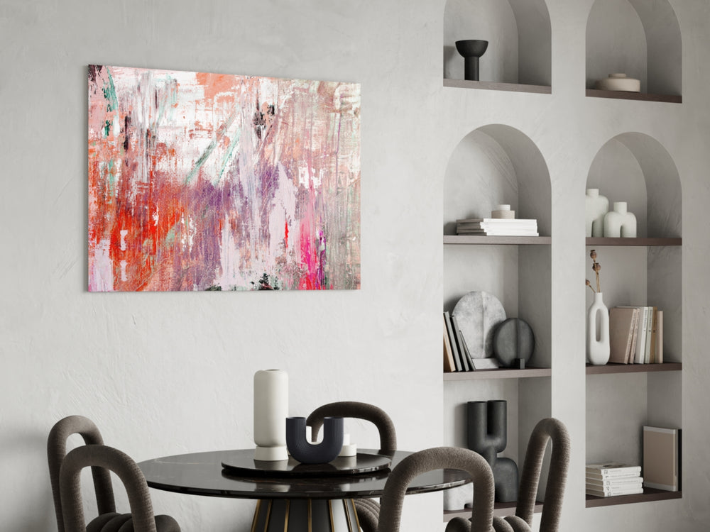 Abstract panel adding imaginative pulse to a creative studio