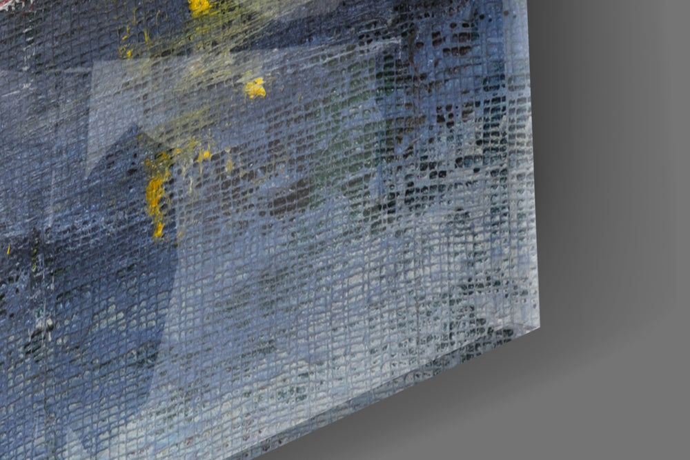 Abstract artwork anchoring a contemporary wall in warm palette
