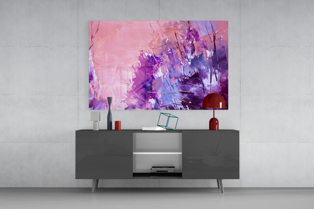 Abstract panel catching low light to reveal its painterly rhythm