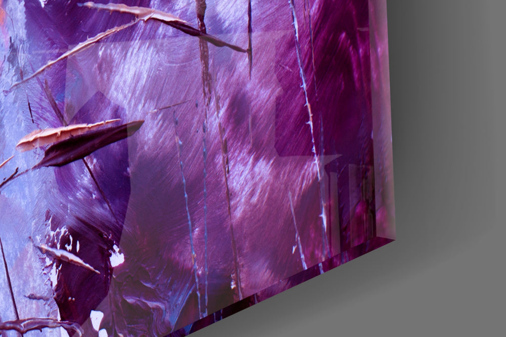 Abstract artwork anchoring a contemporary wall in jewel-tone palette