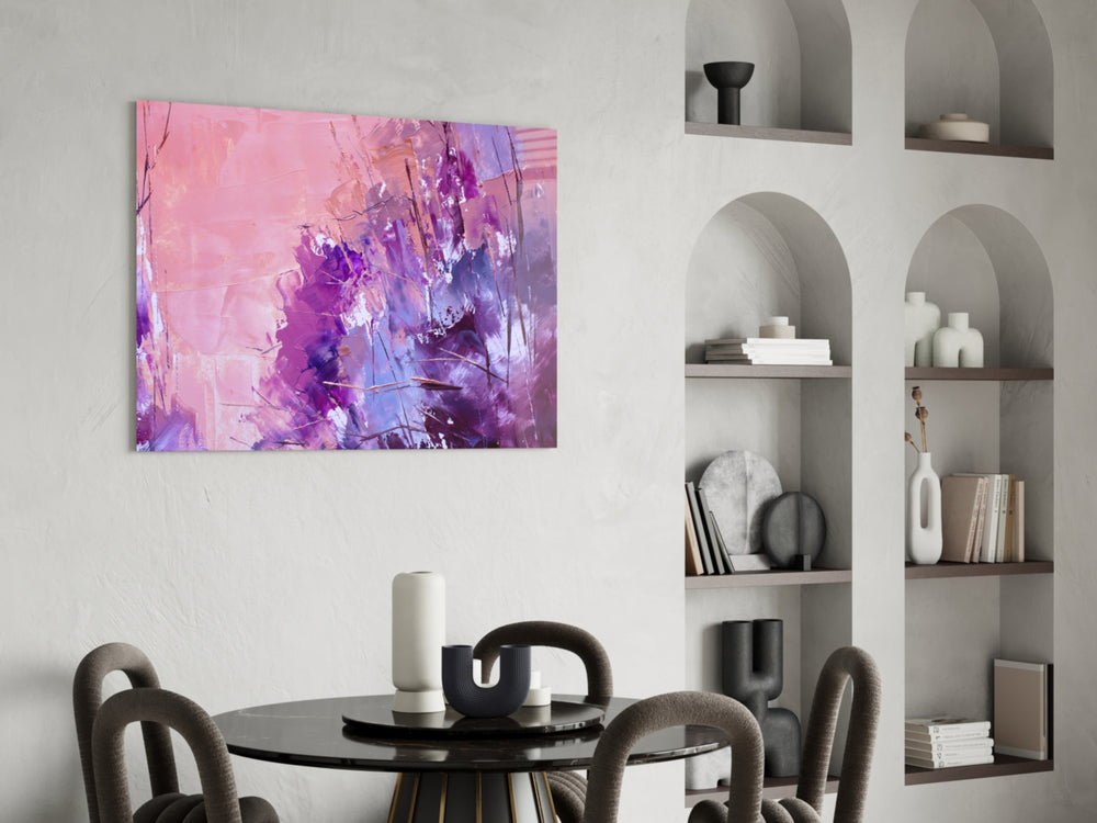 Abstract panel adding imaginative pulse to a creative studio
