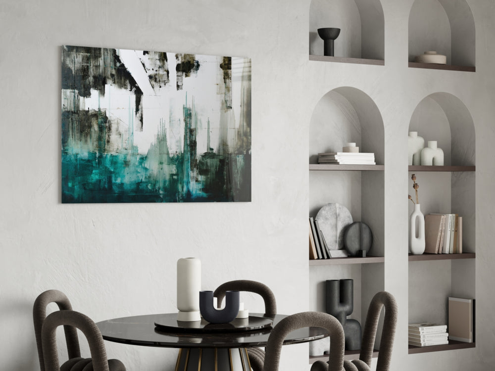 Abstract panel adding executive presence to an office