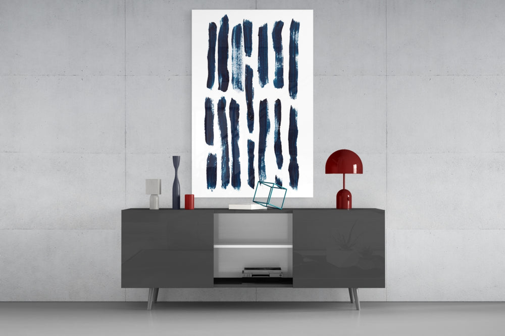 Lines panel catching daylight to reveal its calligraphic rhythm