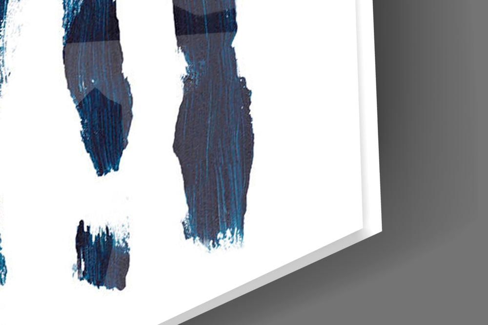 Lines artwork anchoring a minimalist-themed wall in clean palette