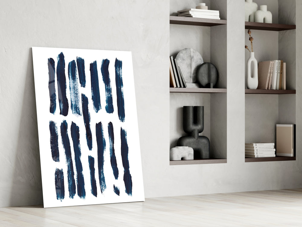 Lines glass print enhancing a hallway with poetic poetry