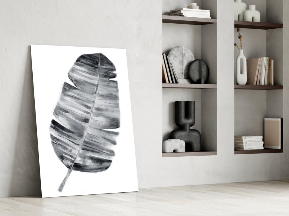 Feather glass print enhancing a hallway with poetic poetry