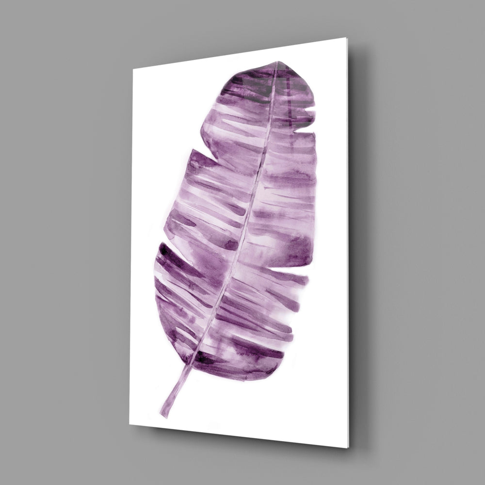 Violet leaf panel bringing romantic warmth to a contemporary living space