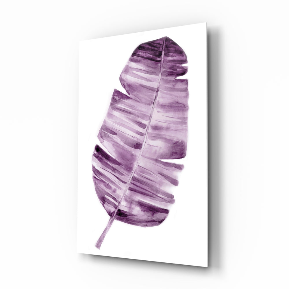 Leaf glass wall art displayed above a console in a designer interior