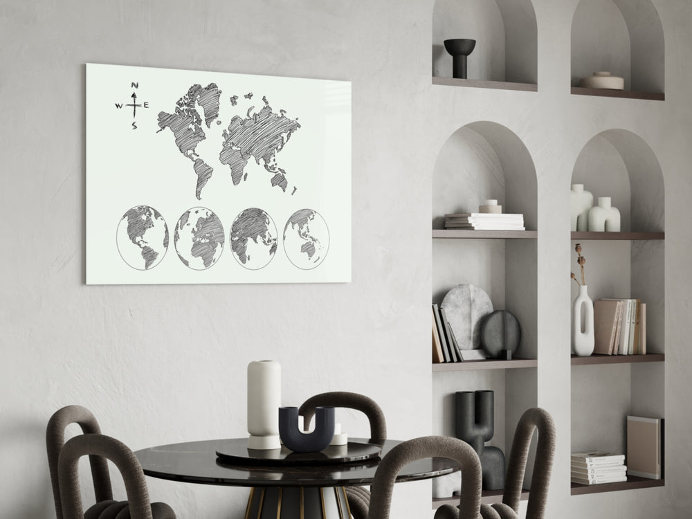 Continents panel adding educational pulse to a child's room