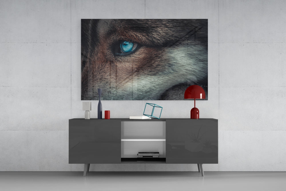 Wolf's Eye panel catching low light to reveal its piercing gaze