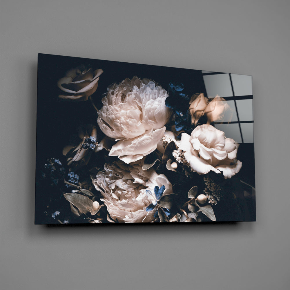 Dark-bouquet panel bringing old-world luxe to a contemporary living space