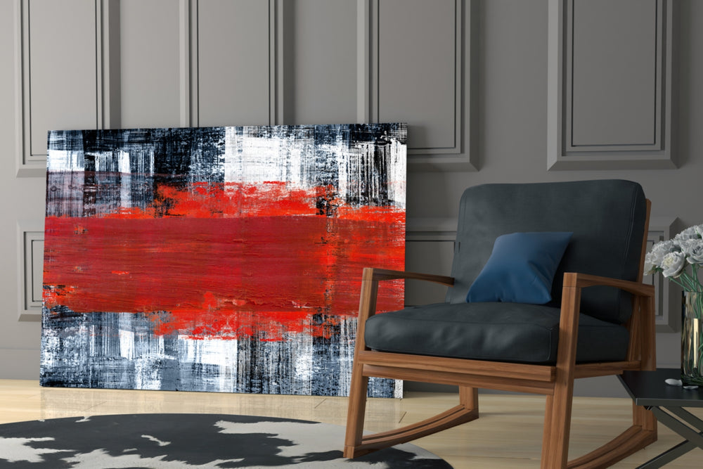 Colors glass print enhancing a hallway with gallery edge