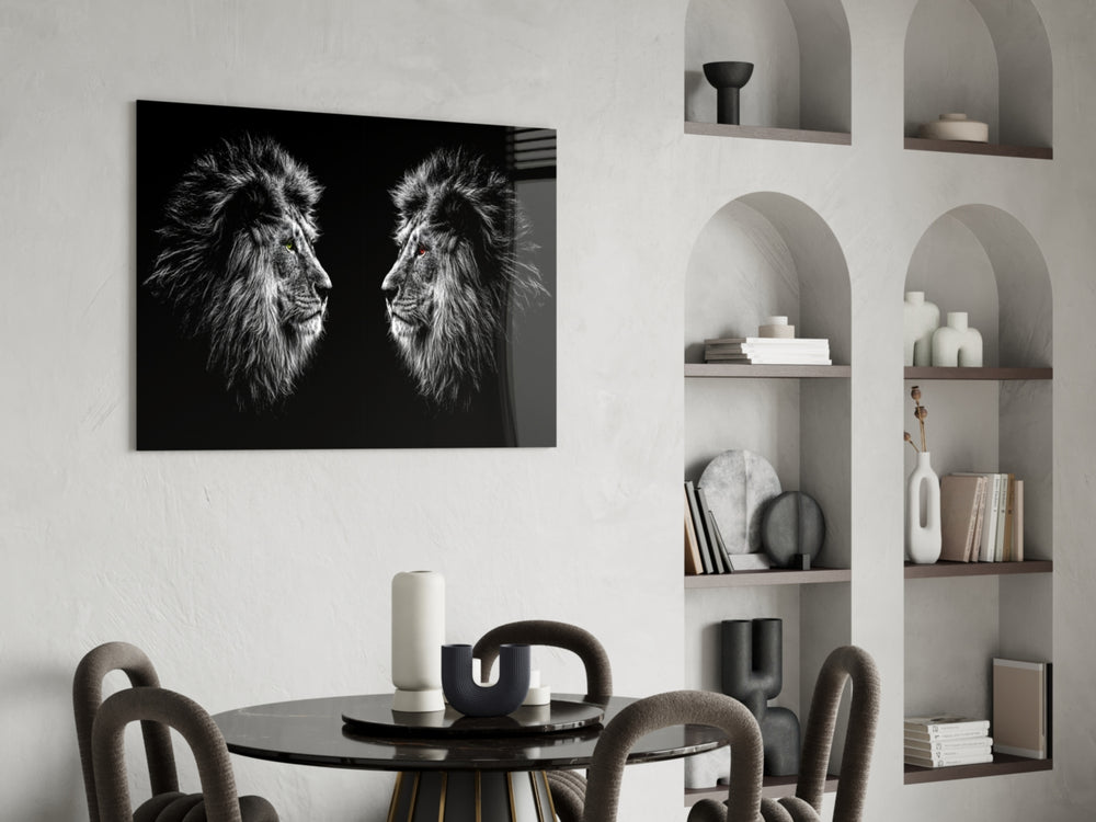 Lion panel adding regal taste to a man-cave
