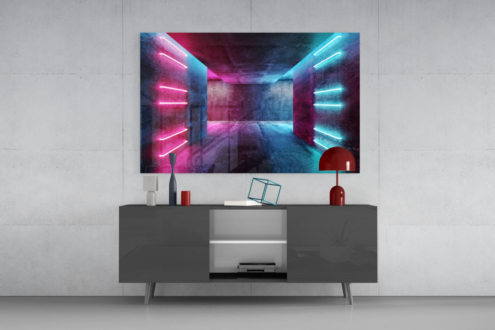 Neon Lights panel catching low light to reveal its electric saturation