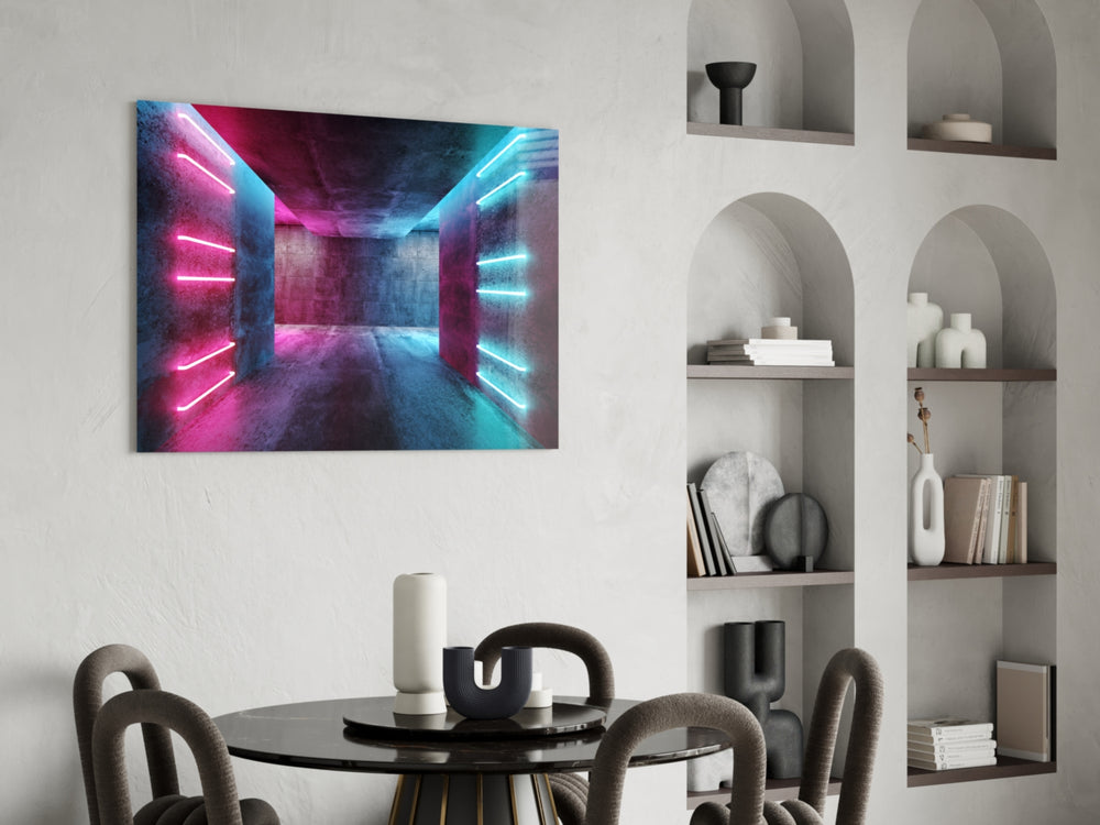 Neon Lights panel adding cyberpunk attitude to a loft