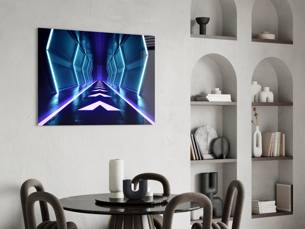 Neon Lights panel adding sci-fi mood to a home theater