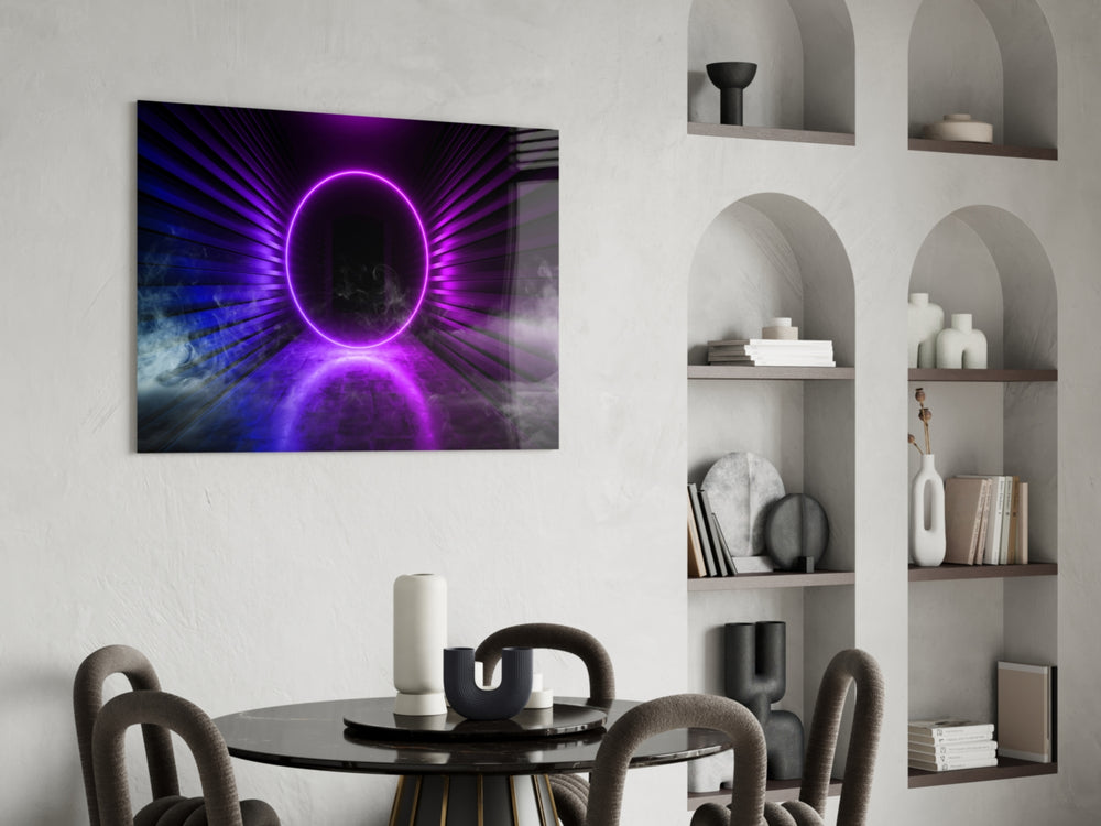 Neon Lights panel adding cyberpunk mood to a man-cave