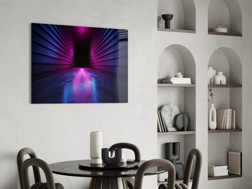Neon Lights panel adding cyberpunk mood to a home theater