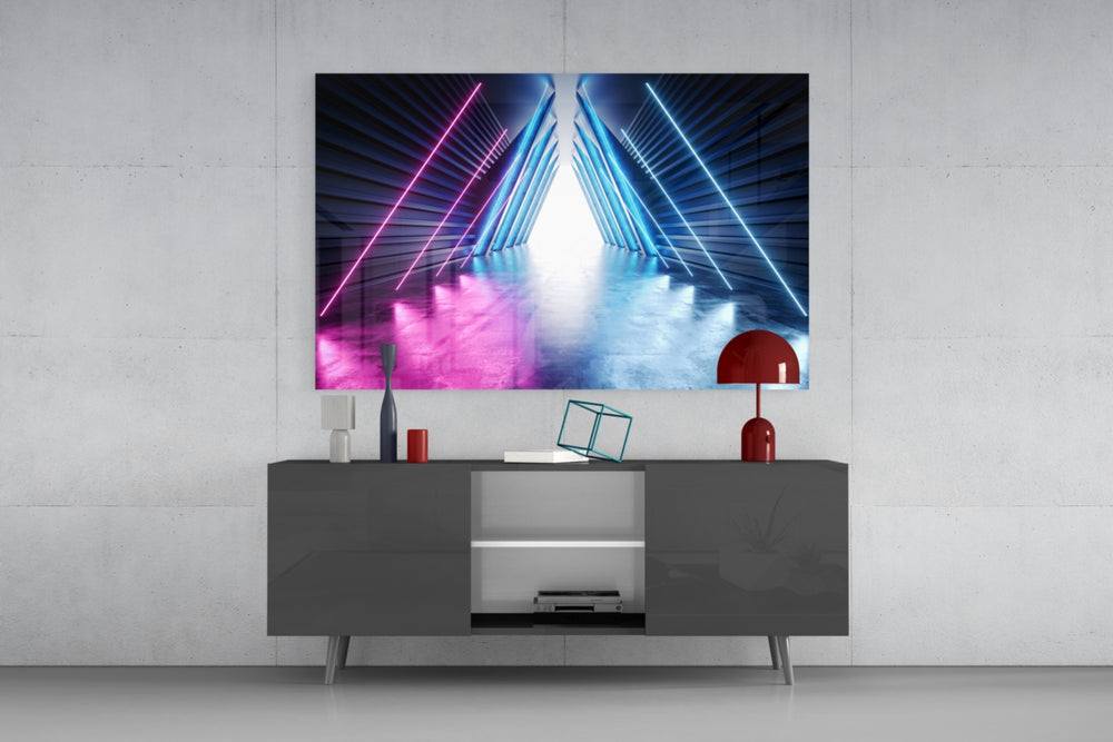 Neon Lights panel catching low light to reveal its chromatic split
