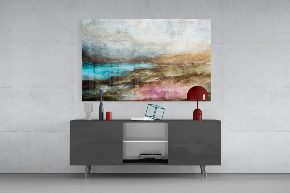 Colors panel catching soft light to reveal its sculpted impasto