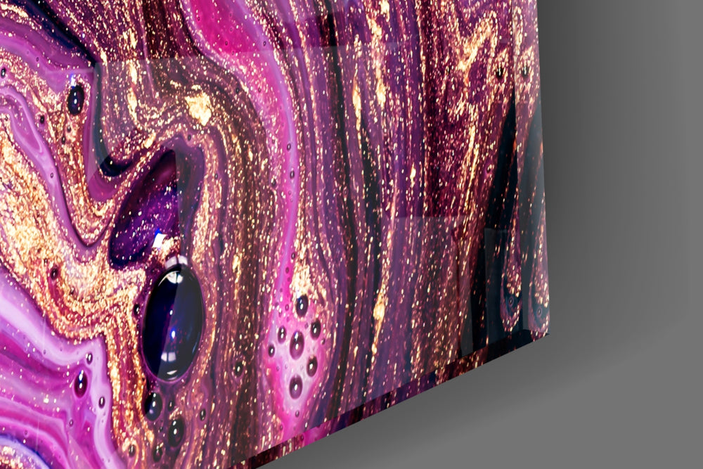 Colors artwork anchoring a wall with luxe glamorous palette