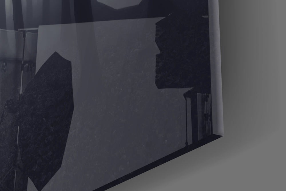 Foggy Forest artwork anchoring a wall with moody contemplative palette