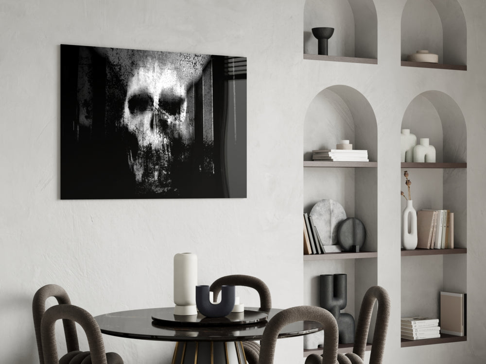 Skull panel adding rocker spirit to a man-cave