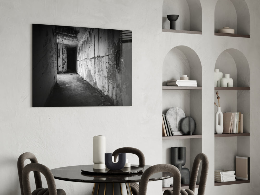 Hallway panel adding film-noir mood to a man-cave