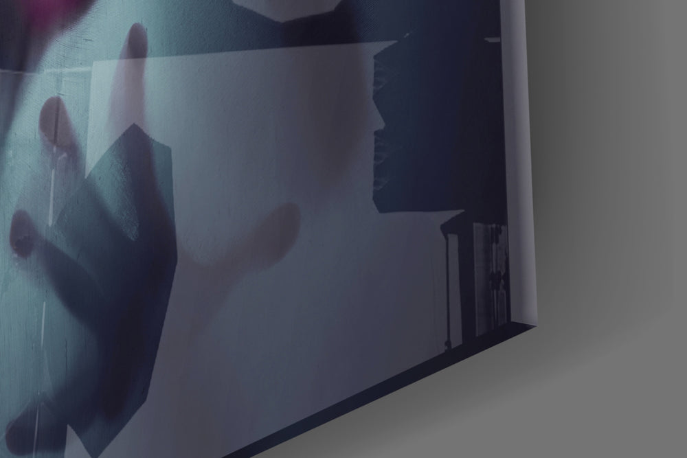 Silent Scream artwork anchoring a wall with moody edgy palette