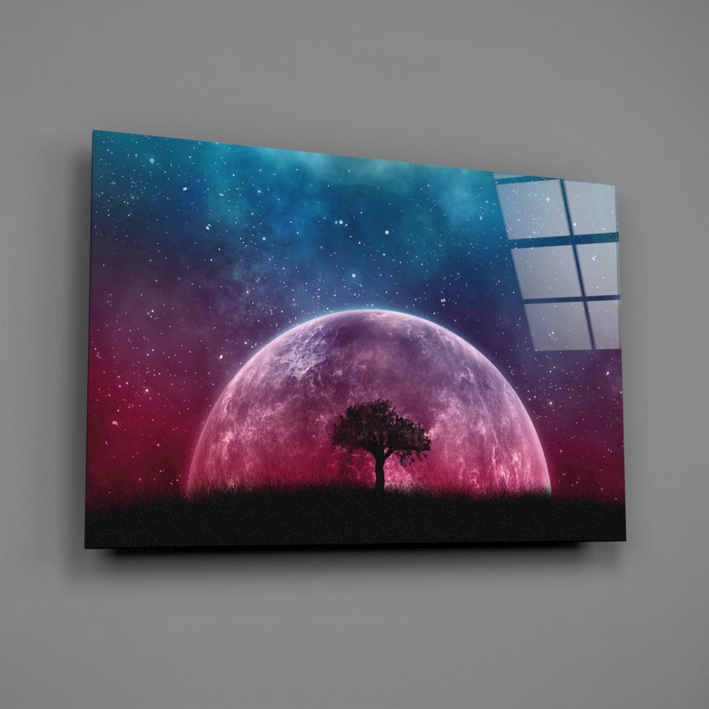 Cosmic-tree panel bringing celestial wonder to a contemporary living space