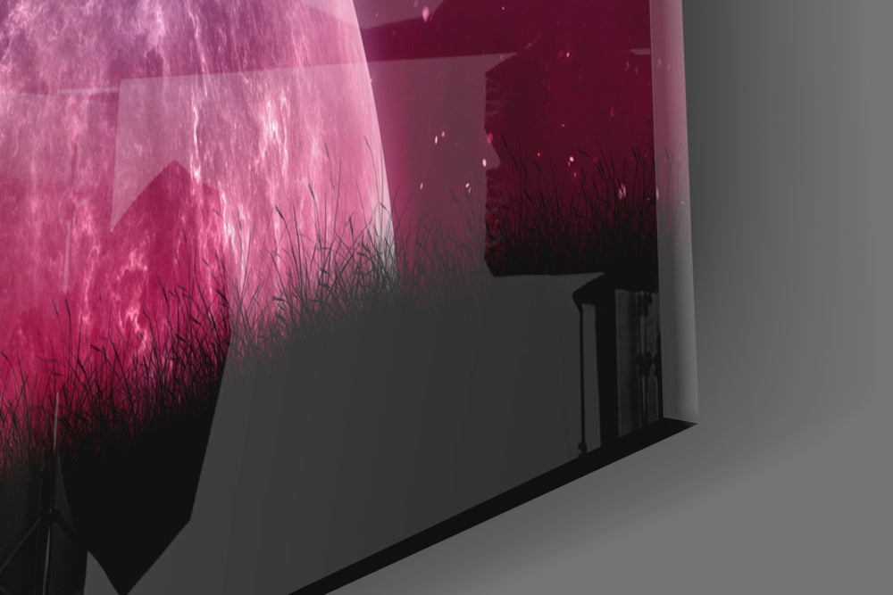 Mystical Night artwork anchoring a wall with dreamy fantastical palette