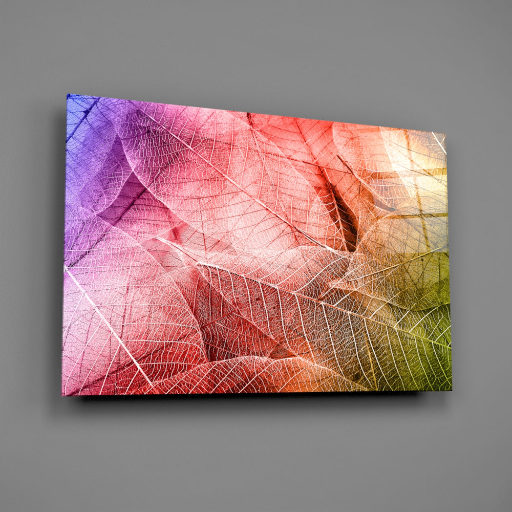 Rainbow-leaf panel bringing joyful color to a contemporary living space