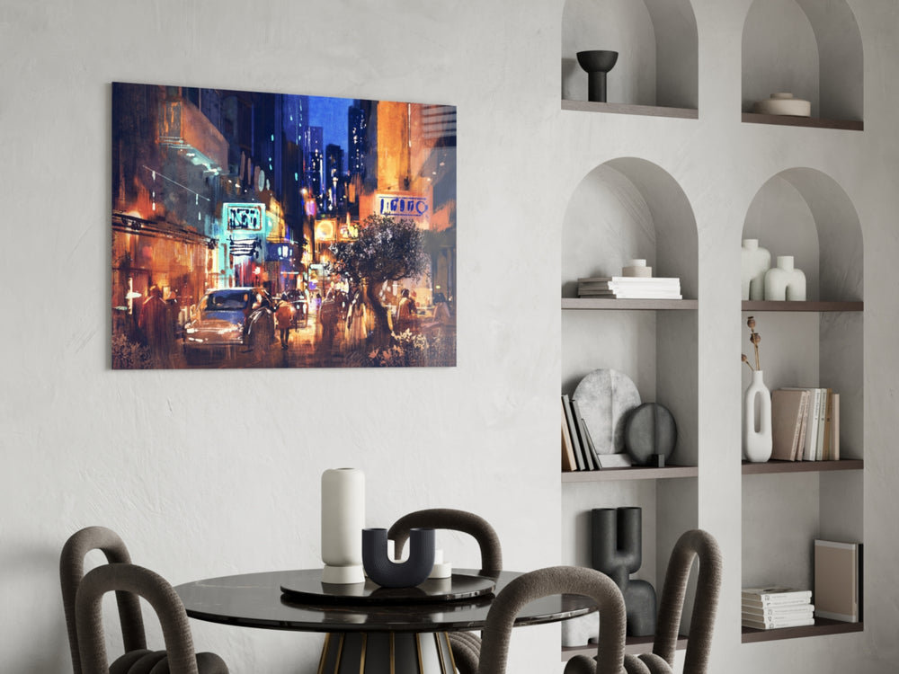 City Night panel adding downtown attitude to a loft